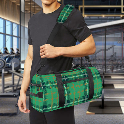 St. Patrick's Day Tartan Pattern Print Gym Bag