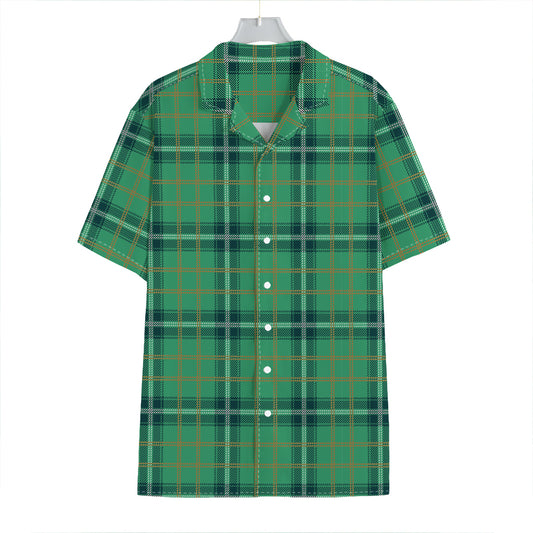 St. Patrick's Day Tartan Pattern Print Hawaiian Shirt