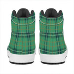 St. Patrick's Day Tartan Pattern Print High Top Leather Sneakers