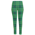 St. Patrick's Day Tartan Pattern Print High-Waisted Pocket Leggings