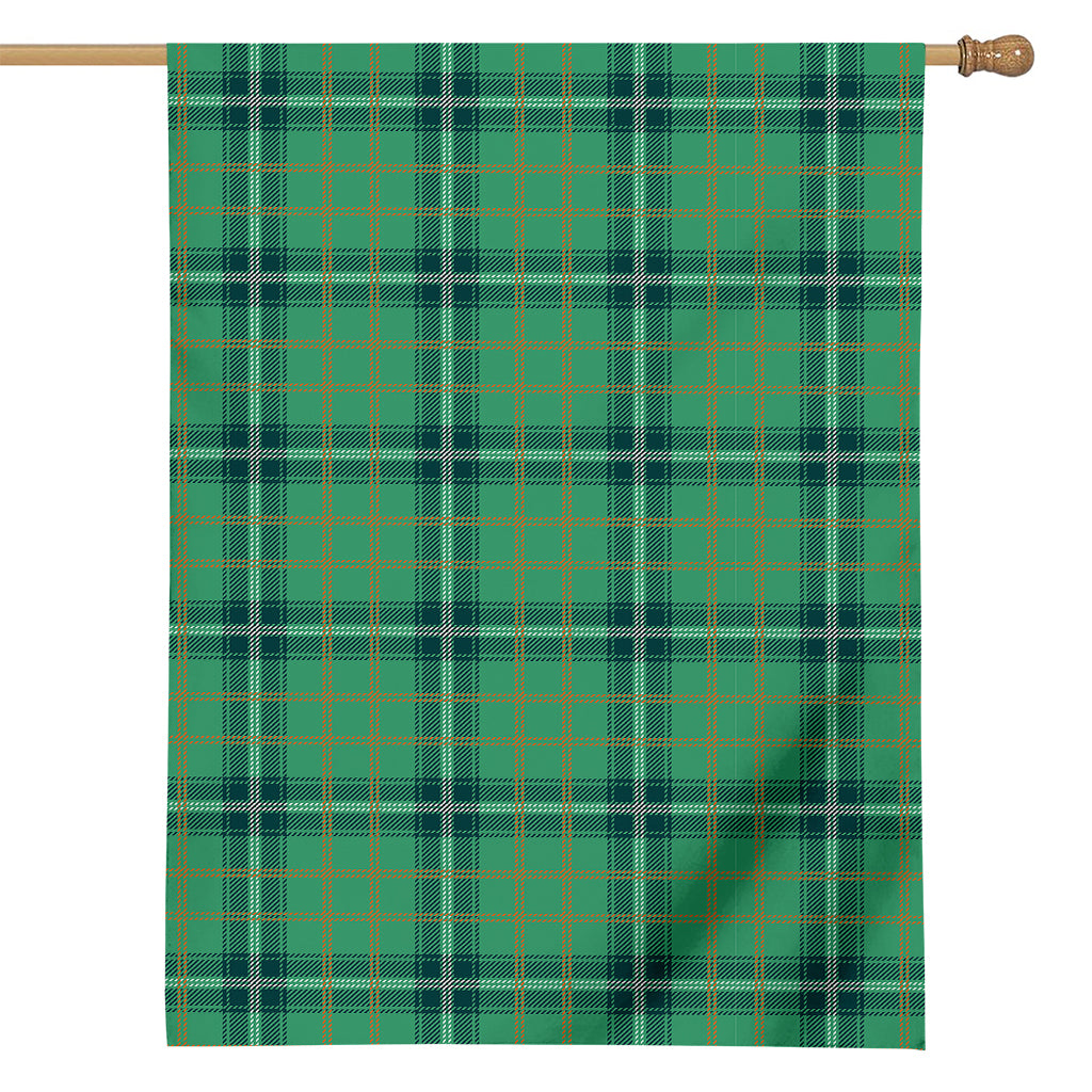 St. Patrick's Day Tartan Pattern Print House Flag