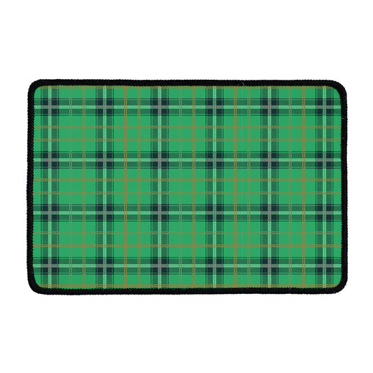 St. Patrick's Day Tartan Pattern Print Kitchen Mat