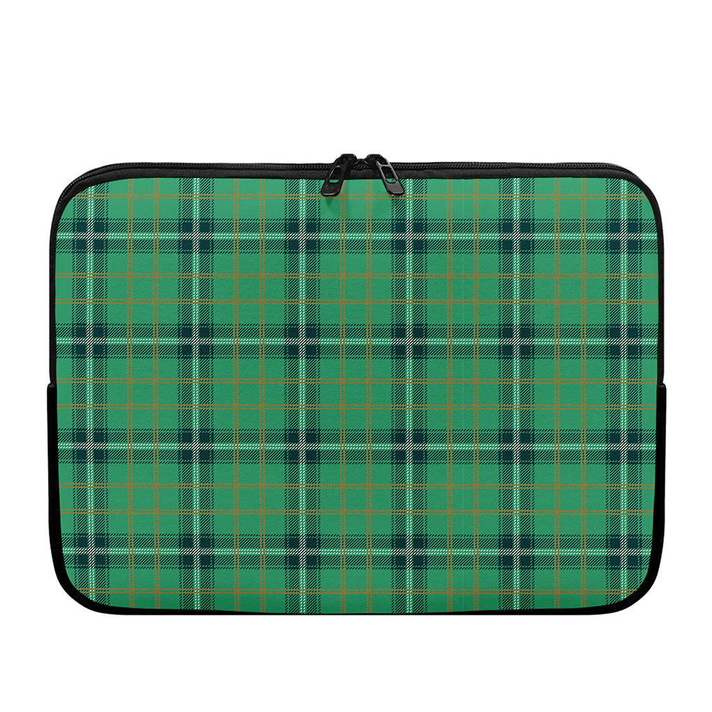 St. Patrick's Day Tartan Pattern Print Laptop Sleeve