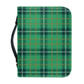 St. Patrick's Day Tartan Pattern Print Leather Bible Cover