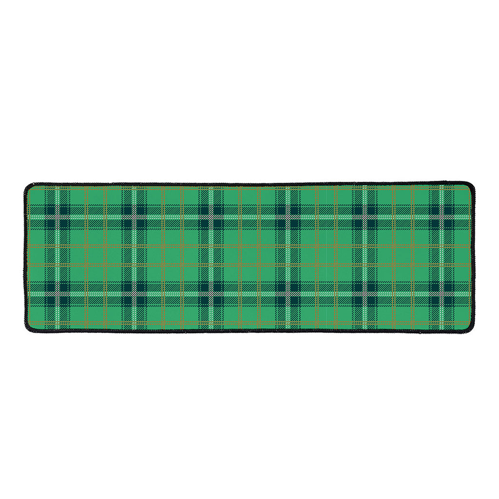 St. Patrick's Day Tartan Pattern Print Long Kitchen Mat