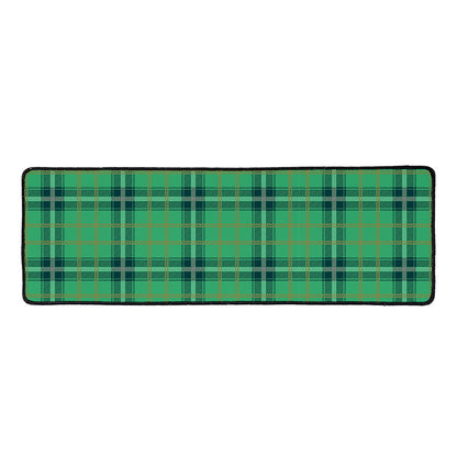 St. Patrick's Day Tartan Pattern Print Long Kitchen Mat