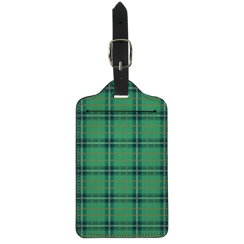 St. Patrick's Day Tartan Pattern Print Luggage Tag