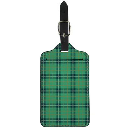 St. Patrick's Day Tartan Pattern Print Luggage Tag