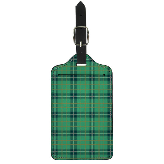 St. Patrick's Day Tartan Pattern Print Luggage Tag