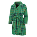 St. Patrick's Day Tartan Pattern Print Men's Bathrobe