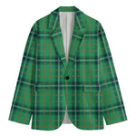 St. Patrick's Day Tartan Pattern Print Men's Blazer