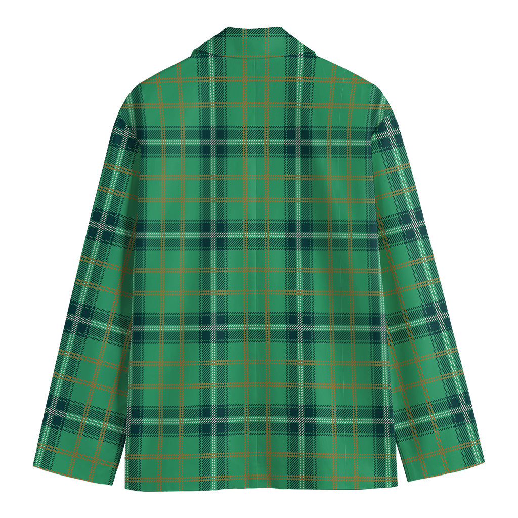 St. Patrick's Day Tartan Pattern Print Men's Blazer