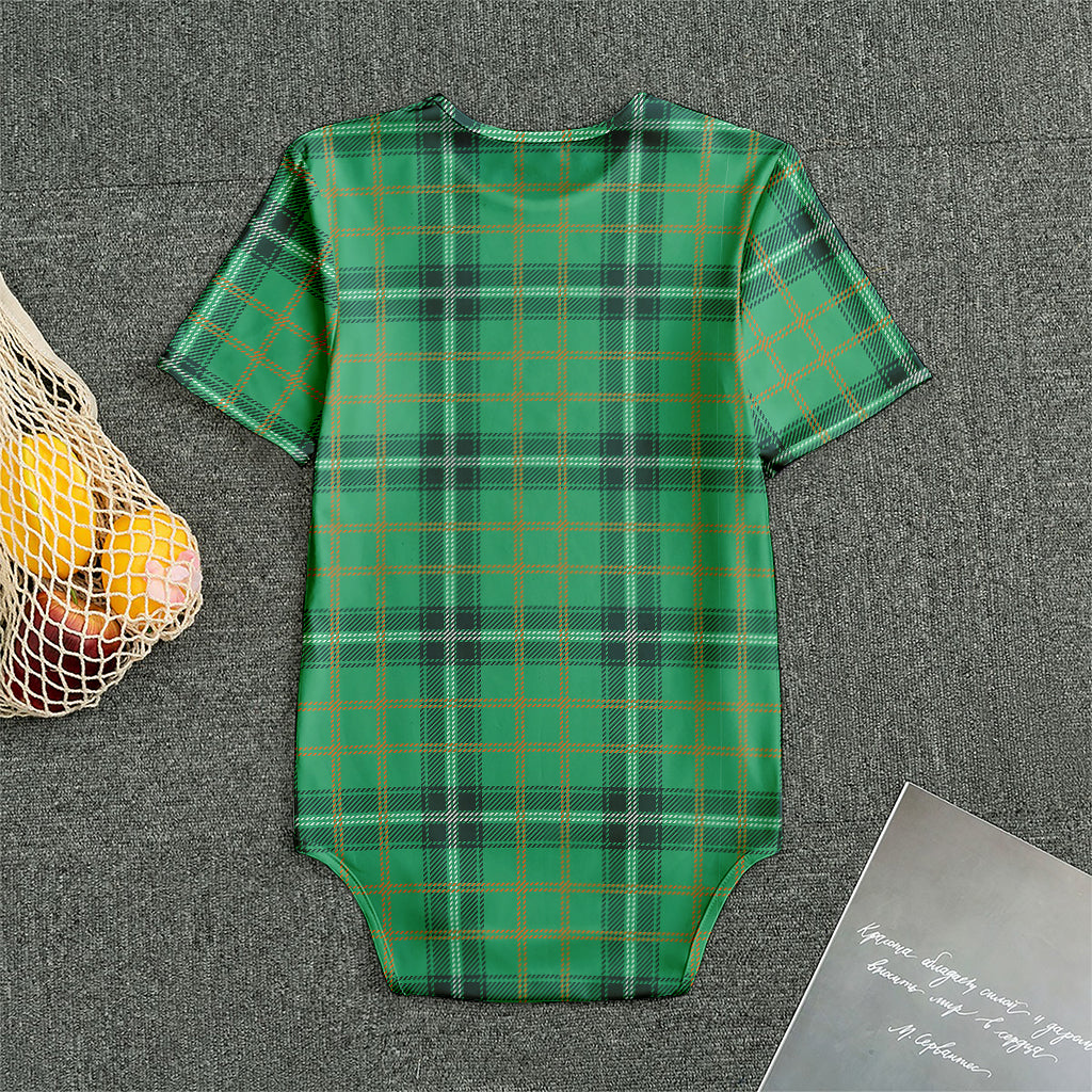 St. Patrick's Day Tartan Pattern Print Men's Bodysuit