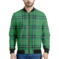 St. Patrick's Day Tartan Pattern Print Men's Bomber Jacket