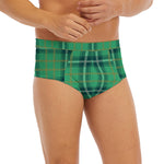 St. Patrick's Day Tartan Pattern Print Men's Briefs