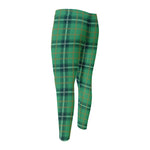 St. Patrick's Day Tartan Pattern Print Men's Compression Pants