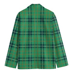 St. Patrick's Day Tartan Pattern Print Men's Cotton Blazer