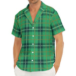 St. Patrick's Day Tartan Pattern Print Men's Deep V-Neck Shirt