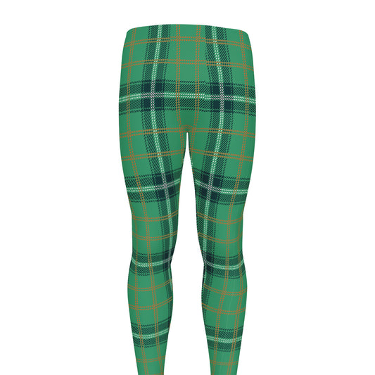 St. Patrick's Day Tartan Pattern Print Men's leggings