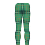 St. Patrick's Day Tartan Pattern Print Men's leggings