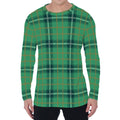 St. Patrick's Day Tartan Pattern Print Men's Long Sleeve T-Shirt