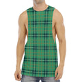 St. Patrick's Day Tartan Pattern Print Men's Muscle Tank Top