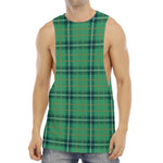 St. Patrick's Day Tartan Pattern Print Men's Muscle Tank Top