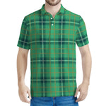 St. Patrick's Day Tartan Pattern Print Men's Polo Shirt