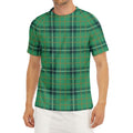 St. Patrick's Day Tartan Pattern Print Men's Short Sleeve Rash Guard