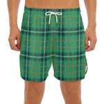 St. Patrick's Day Tartan Pattern Print Men's Split Running Shorts
