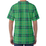 St. Patrick's Day Tartan Pattern Print Men's Velvet T-Shirt