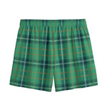 St. Patrick's Day Tartan Pattern Print Mesh Shorts