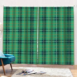 St. Patrick's Day Tartan Pattern Print Pencil Pleat Curtains