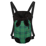St. Patrick's Day Tartan Pattern Print Pet Carrier Backpack