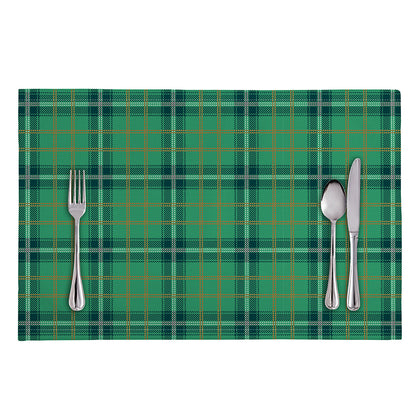 St. Patrick's Day Tartan Pattern Print Placemat