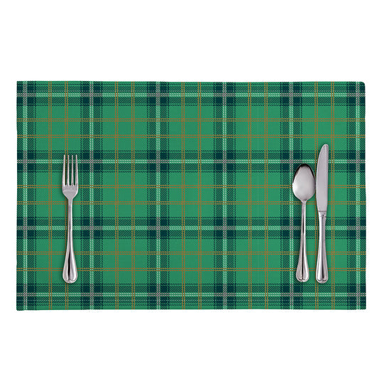 St. Patrick's Day Tartan Pattern Print Placemat