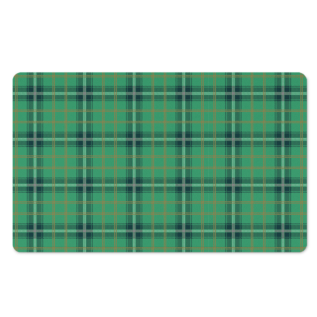 St. Patrick's Day Tartan Pattern Print Polyester Doormat
