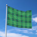 St. Patrick's Day Tartan Pattern Print Polyester Flag