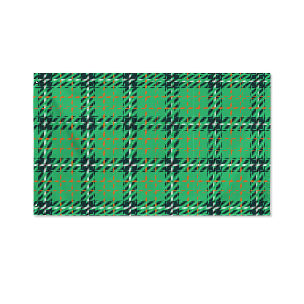 St. Patrick's Day Tartan Pattern Print Polyester Flag