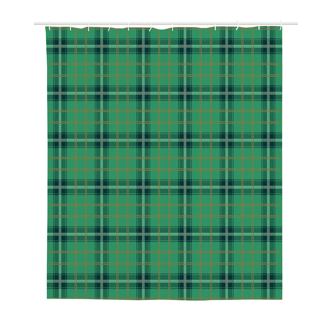 St. Patrick's Day Tartan Pattern Print Polyester Shower Curtain