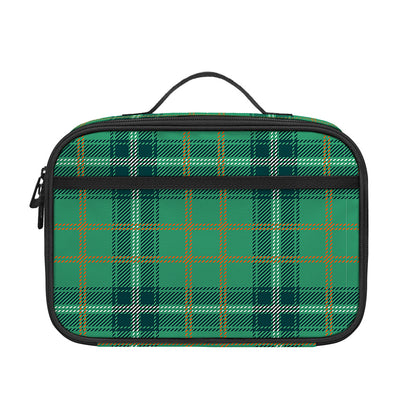 St. Patrick's Day Tartan Pattern Print Portable Lunch Bag