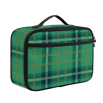 St. Patrick's Day Tartan Pattern Print Portable Lunch Bag