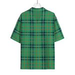 St. Patrick's Day Tartan Pattern Print Rayon Hawaiian Shirt