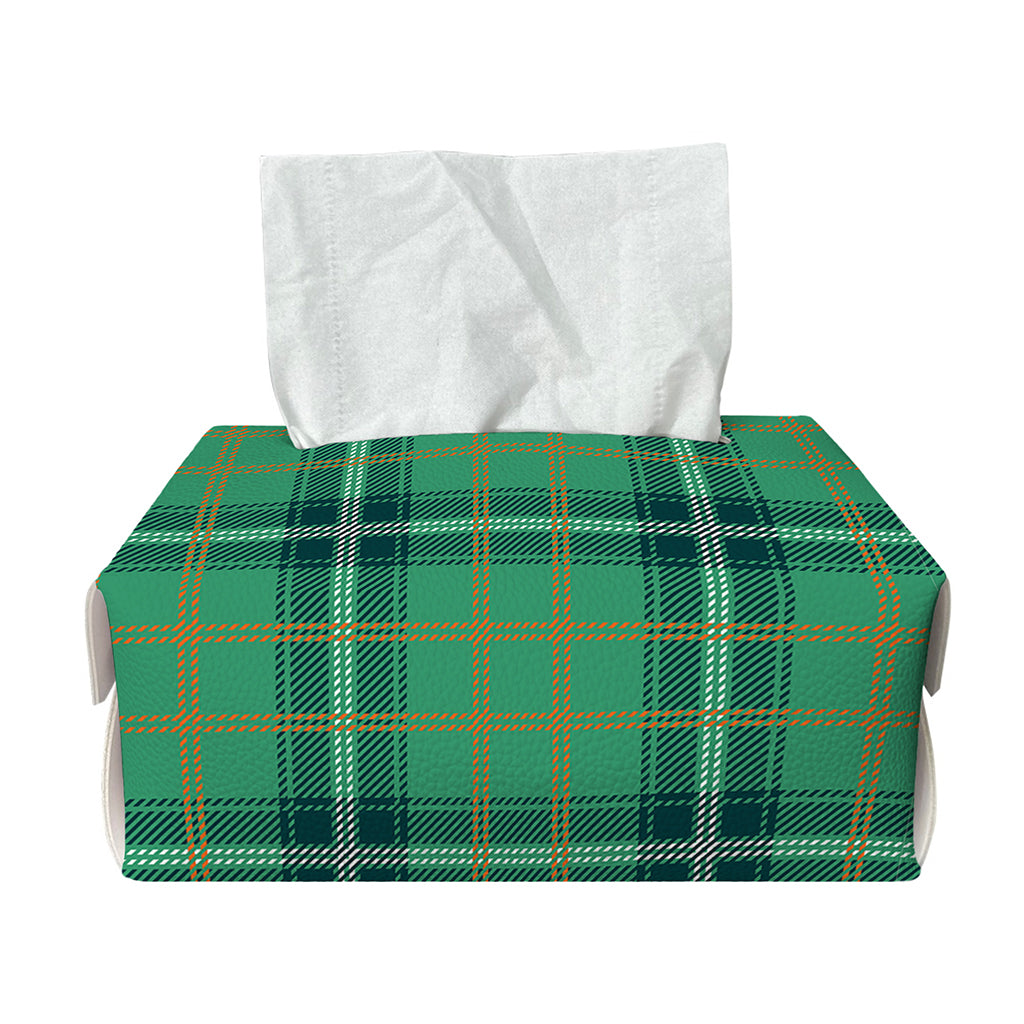 St. Patrick's Day Tartan Pattern Print Rectangle Tissue Box Cover