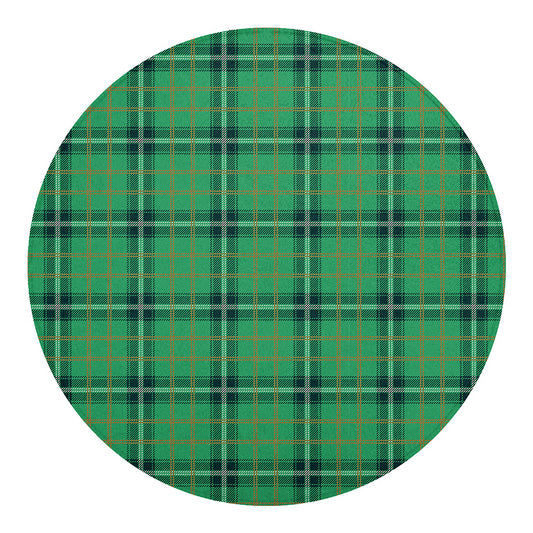 St. Patrick's Day Tartan Pattern Print Round Blanket
