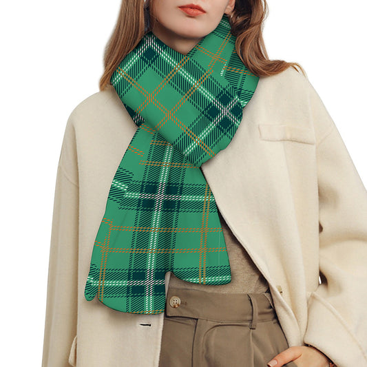 St. Patrick's Day Tartan Pattern Print Scarf
