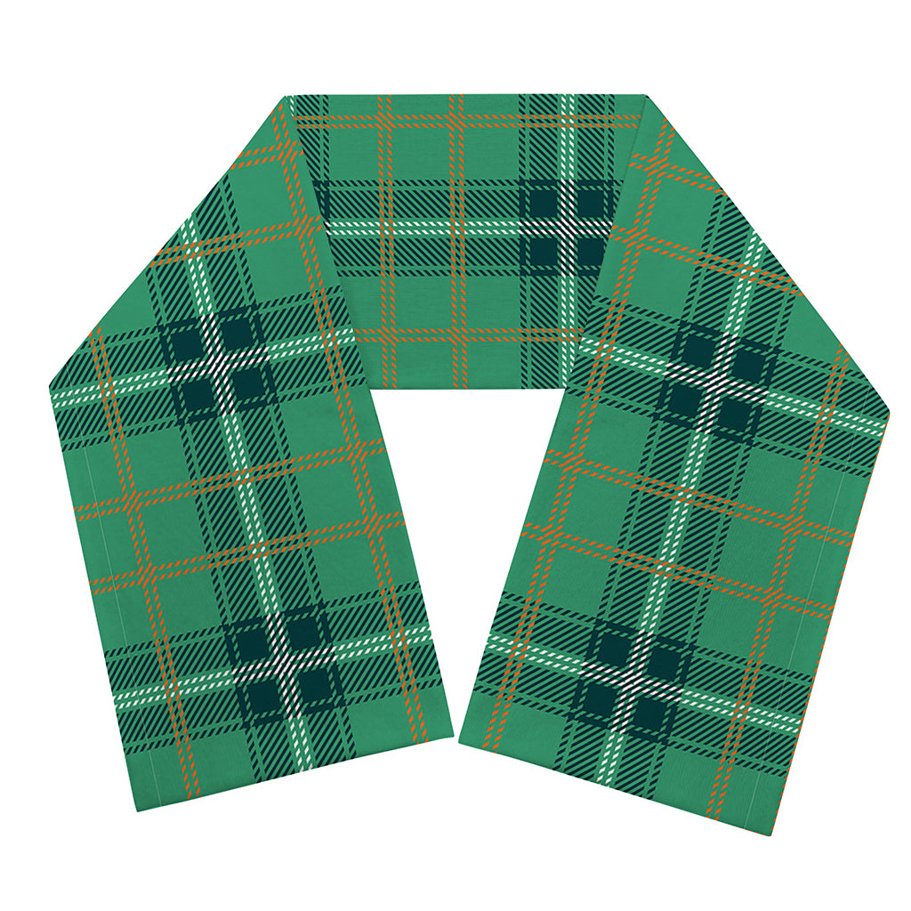 St. Patrick's Day Tartan Pattern Print Scarf