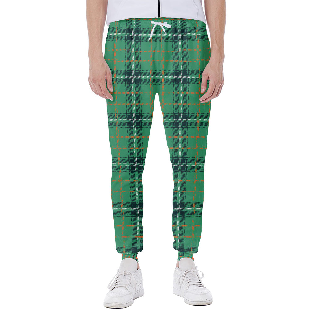 St. Patrick's Day Tartan Pattern Print Scuba Joggers