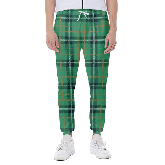 St. Patrick's Day Tartan Pattern Print Scuba Joggers