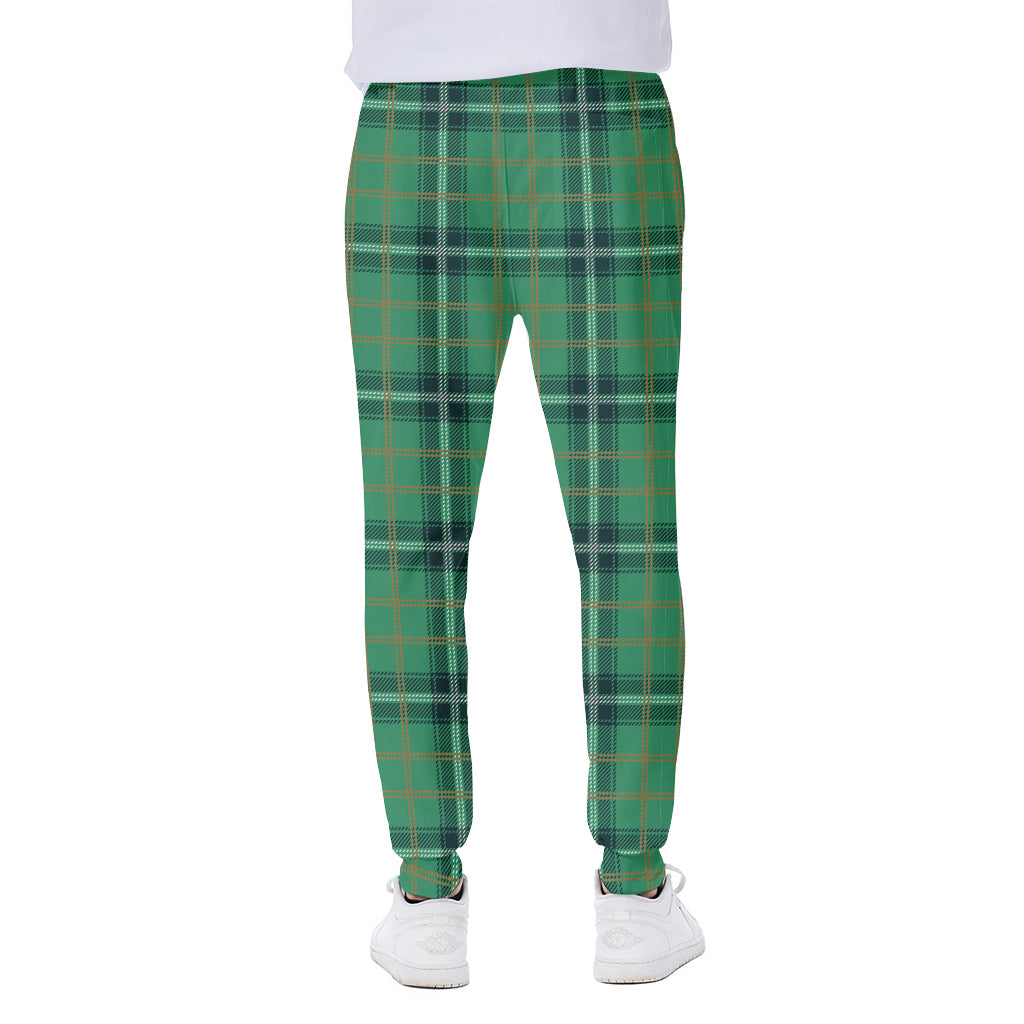 St. Patrick's Day Tartan Pattern Print Scuba Joggers